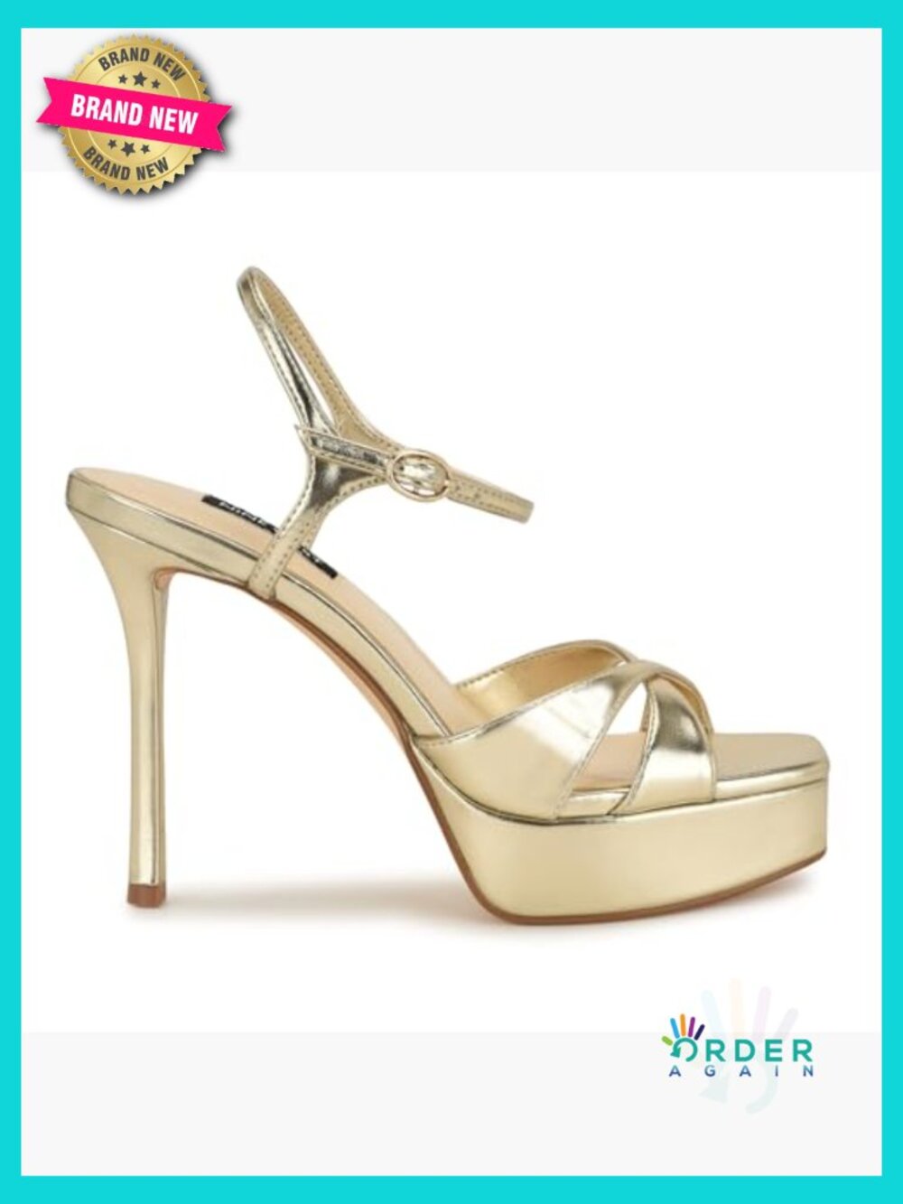 Stiletto Platform Sandals With Square Toe And Criss-Cross Straps View 5